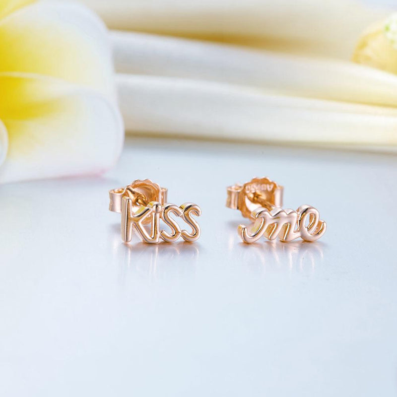 Rose Gold 18K/750  "Kiss Me" Stud  Earrings