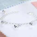 Sterling Silver Dangle Hearts, Kid Girl Bracelet