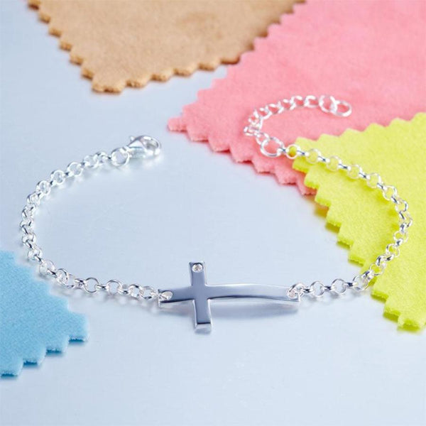 Kids Girl Embedded Cross Bracelet