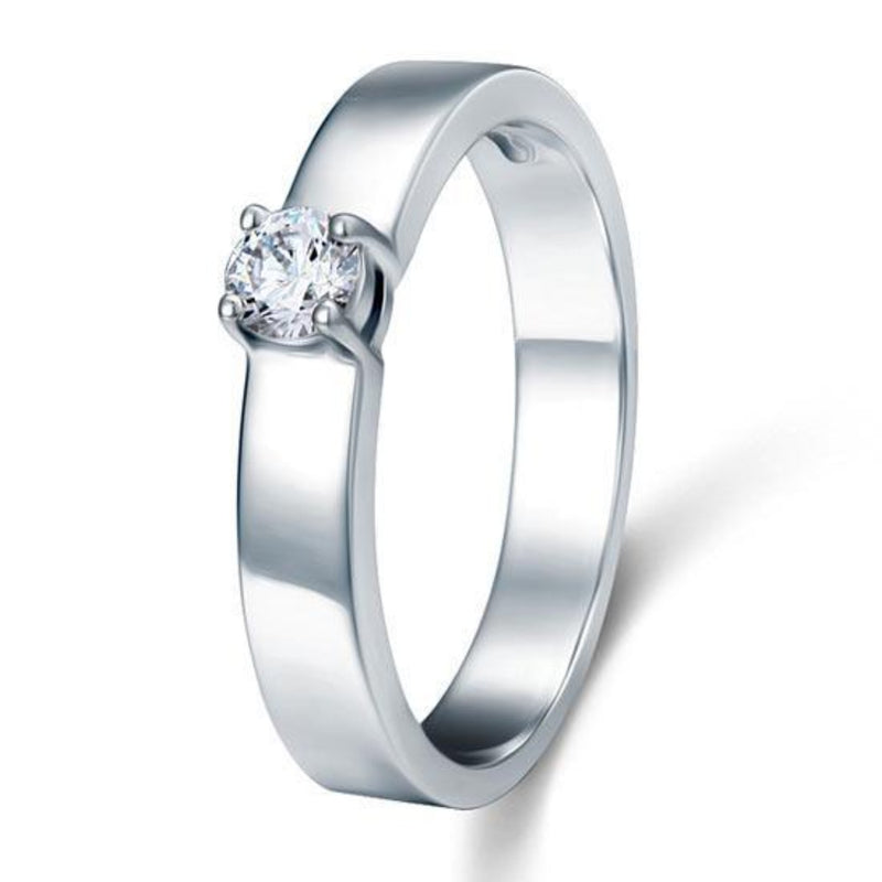 Classic .25 Carat Prong Set Band Ring
