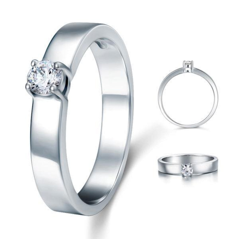 Classic .25 Carat Prong Set Band Ring