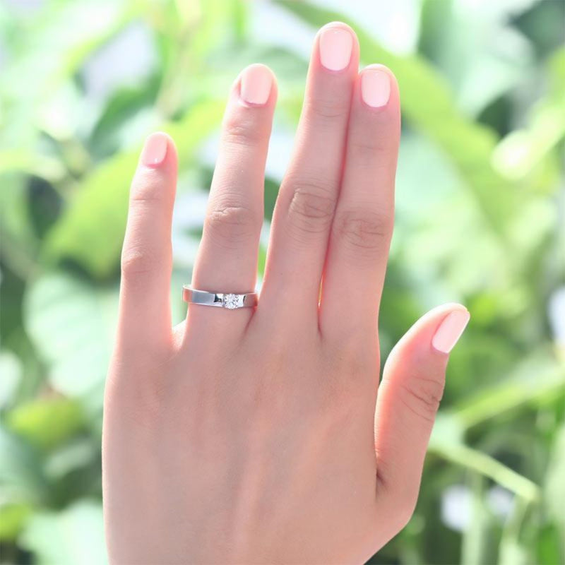 Classic .25 Carat Prong Set Band Ring