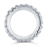 Oval cut, Eternity Band, Unisex, Ring, Sterling Silver