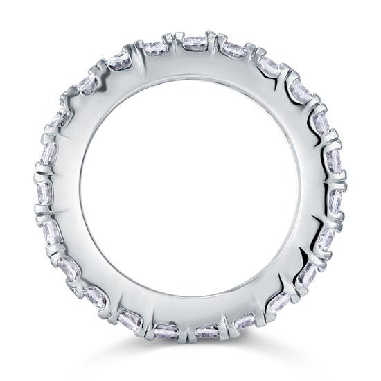 Oval cut, Eternity Band, Unisex, Ring, Sterling Silver