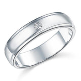 Men's 2mm Round Cut  Crafted White Sapphire Band