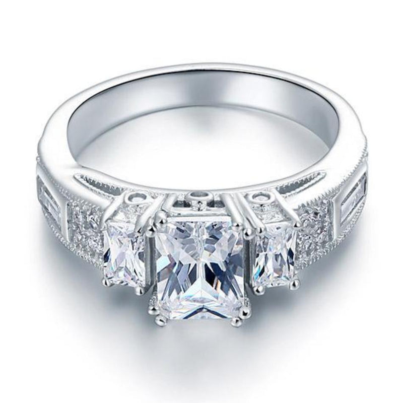 Engagement Ring, White Sapphire Ring, Discount Ring, diamond, jewelry, DBEJewels