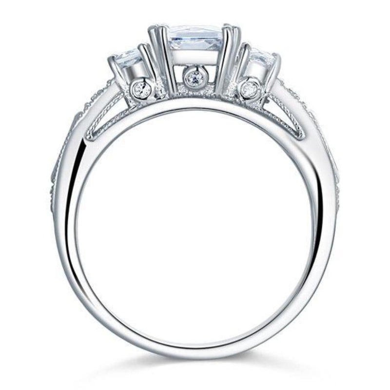 Engagement Ring, White Sapphire Ring, Discount Ring, diamond, jewelry, DBEJewels