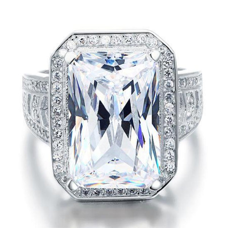 Engagement Ring, White Sapphire Ring, Discount Ring, diamond, jewelry, DBEJewels