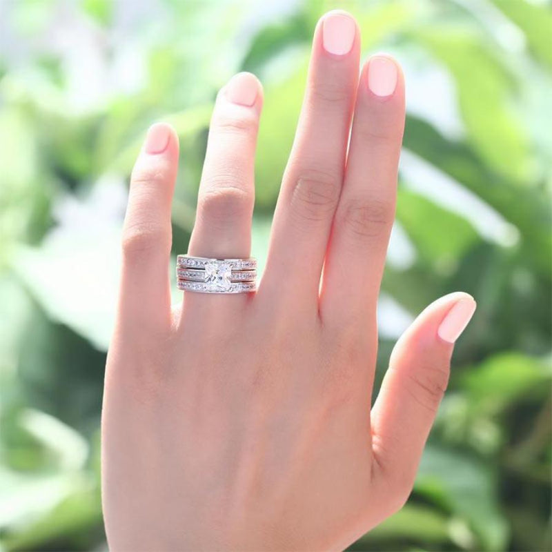 Engagement Ring, White Sapphire Ring, Discount Ring, diamond, jewelry