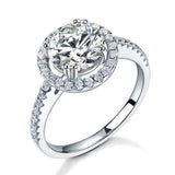 Halo Ring 2 Carat  Crafted White Sapphire Ring