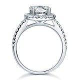Halo Ring 2 Carat  Crafted White Sapphire Ring