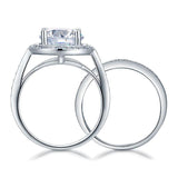 Engagement Ring Set, White Sapphire Ring, Discount Ring, diamonds