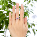 Round Brilliant Cut 1.25 Pink 6 Claw Sapphire Ring