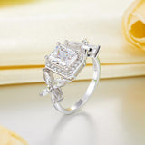 Luxury Butterfly Crafted White Sapphire Ring